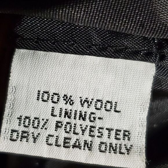 Talbots | Vintage Black Wool Blouse with Zip Up Back | Size 8P - Picture 3 of 7